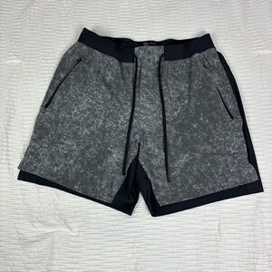 lululemon athletica Gray and Black Athletic Shorts